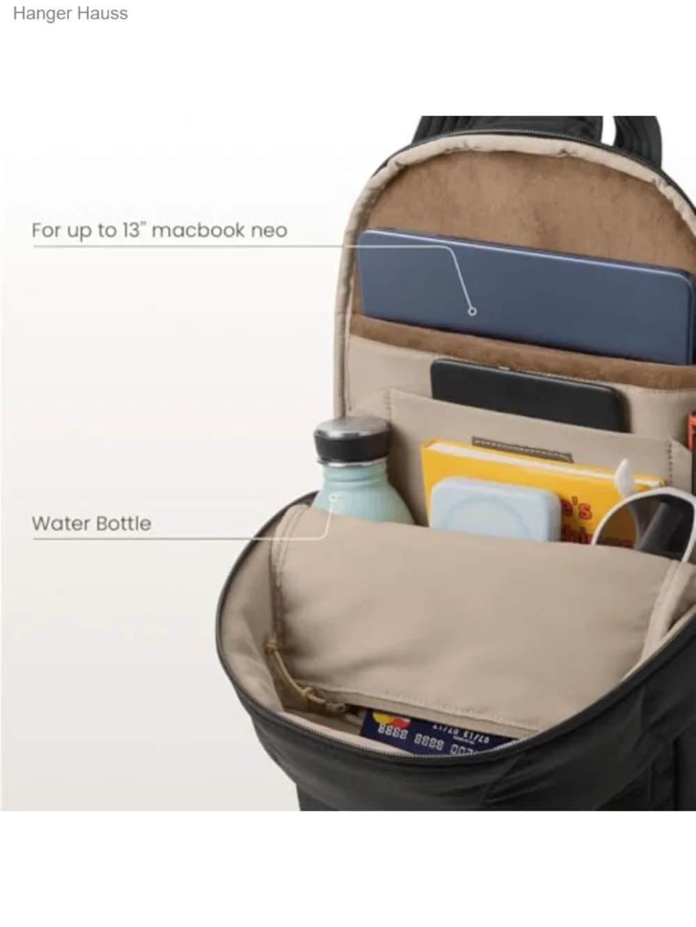 Quilted Puffy Sling Backpack 10L Tech Organizer Laptop iPad